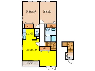 ファミーユ大菅Ⅱの物件間取画像